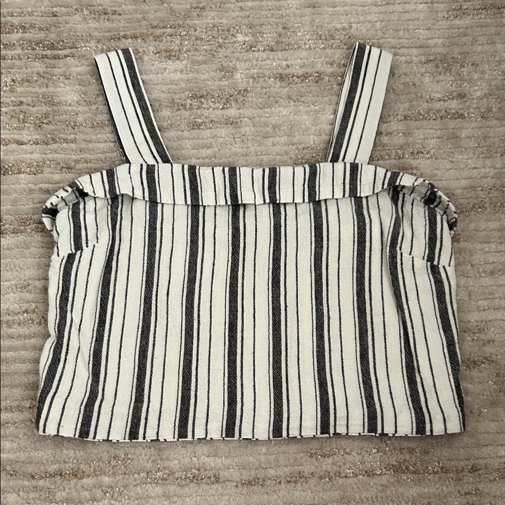 American Eagle Outfitters Black and White Striped Camisole